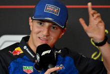 Le pilote français Isack Hadjar avec Red Bull, le 25 juin 2026 à Spielberg (Autriche).
