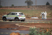 La police sud-africaine sur une scène de crime (illustration).