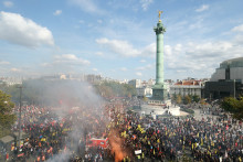 Les pompiers et le secteur public manifestent à Paris le 29 septembre 2026.