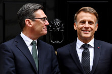 Le Premier ministre britannique Andy Burnham et le président français Emmanuel Macron, le 2 septembre 2026 à Londres.