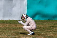 Lewis Hamilton après la casse de son moteur au GP de Malaisie, le 2 octobre 2016.