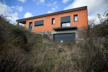 Photo prise le 6 mars 2025 montrant la maison de Delphine et Cédric Jubillar à Cagnac-les-Mines