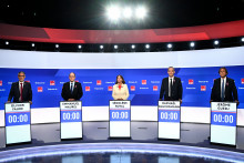 Les candidats à la primaire du Parti socialiste (PS) et du parti de centre-gauche Place publique.