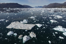 Un morceau de la banquise arctique en août 2023 (Illustration)