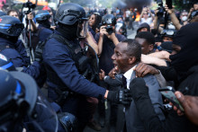 Bally Bagayoko lors de la manifestation des lycéens à Paris le 6 octobre 2026