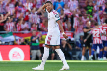 Kylian Mbappé durant le derby entre son Real Madrid et l'Atlético en Liga, le 20 septembre 2026 au Metropolitano.