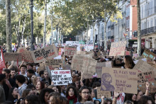 Un cortège avec des lycéens à Marseille le 13 octobre 2026.