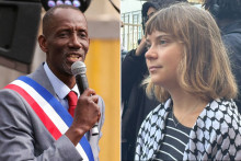 Le maire LFI de Saint-Denis Bally Bagayoko et la militante écologiste Greta Thunberg.