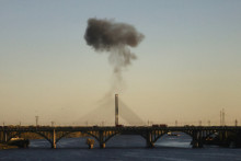 Une attaque de drone russe à Kiev, le 2 octobre 2026.