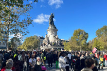 Une manifestation le 17 octobre 2026 place de la République à Paris