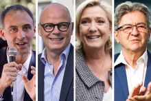Raphaël Glucksmann, Edouard Philippe, Marine Le Pen, Jean-Luc Mélenchon et GabrielAttal