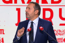 Le vice-président du Rassemblement national, Sébastien Chenu, sur le plateau du Grand Jury dimanche 18 octobre 2026.