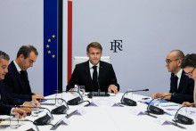 Gérald Darmanin, Sébastien Lecornu, Emmanuel Macron et Laurent Nuñez