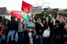Une manifestation pour le droit au logement et contre la vie chère à Lisbonne le 17 octobre 2026.