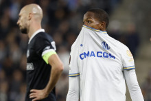 L'attaquant français de l'OM Keyliane Abdallah lors du match de la 3e journée d'Europa League face au Sturm Graz, en Autriche, le 22 octobre 2026.