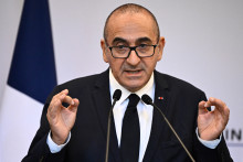 Le ministre français de l'Intérieur Laurent Núñez lors de la conférence de presse sur les mesures de sécurité prévues pour la journée de mobilisation du 24 octobre (Paris, le 23 octobre 2026).