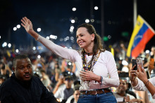 L'opposante vénézuélienne Maria Corina Machado lors de son arrivée à Caracas après un an d'exil le 25 octobre 2026.