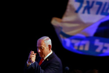 Benjamin Netanyahu lors d'un rassemblement après les élections législatives en Israël, le 28 octobre 2026 à Jérusalem.