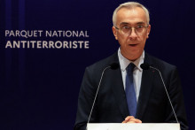 Le procureur de la République antiterroriste Olivier Christen devant la presse, le 26 octobre 2026.