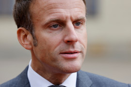 Le président Emmanuel Macron lors d'un déplacement à Prague (République Tchèque), le 6 octobre 2022.