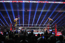 Un combat de catch aux États-Unis en janvier 2024