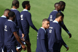 L'équipe de France de football avant d'affronter le Luxembourg