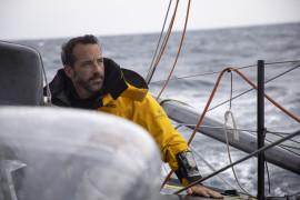 Louis Burton sur son Imoca