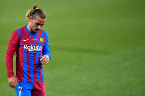 Antoine Griezmann avec le maillot du Barça, le 8 août 2021.