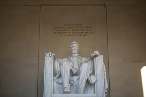 La statue d'Abraham Lincoln à Washington DC