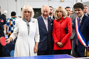 Camilla, Charles III et Brigitte Macron