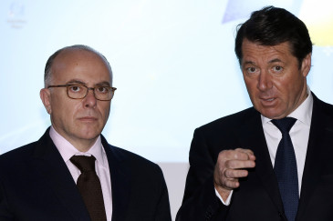 Bernard Cazeneuve et Christian Estrosi, le 12 février 2016 à Nice