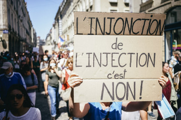 Une manifestation contre le passe sanitaire (illustration)