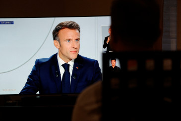 Emmanuel Macron à la télévision le 24 septembre 2023.