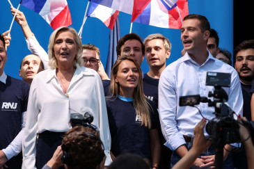 Marine Le Pen et Jordan Bardella à Beaucaire, dans le Gard