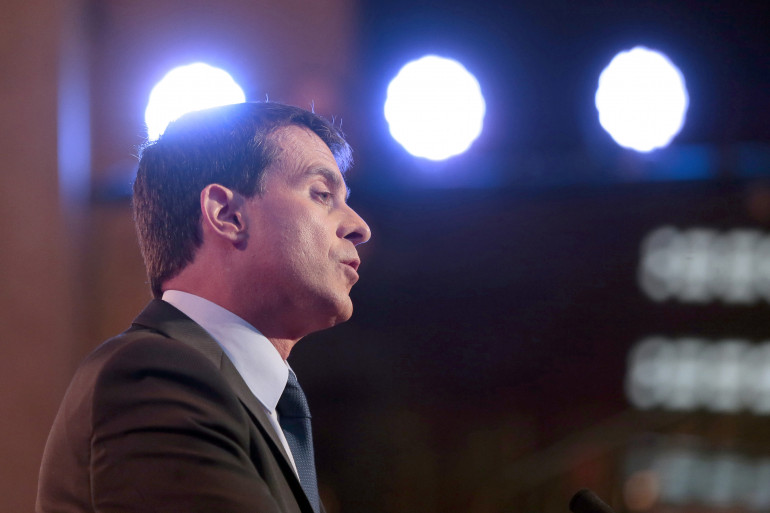 Manuel Valls, ce mardi, au Palais d'Iéna à Paris.