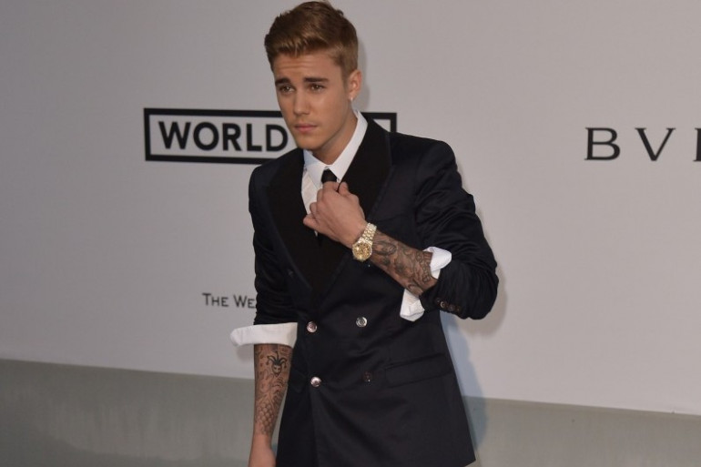 Justin Bieber lors du gala de l'amfAR à Cannes, le 22 mai 2014.