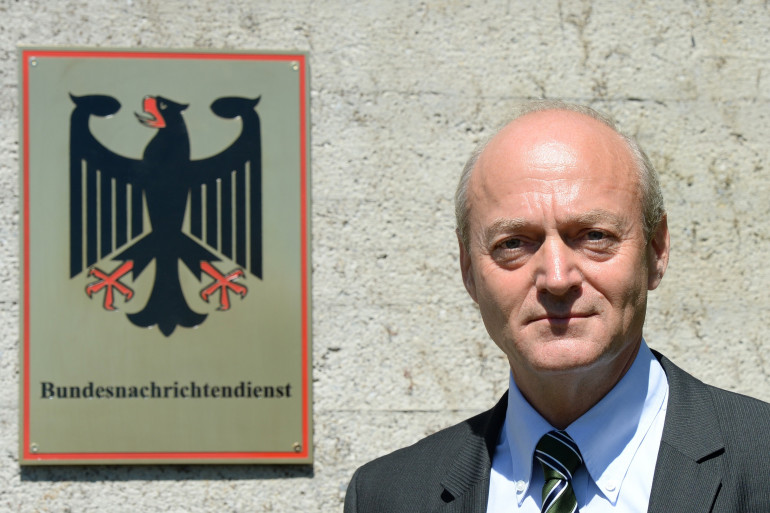 Le patron du renseignement extérieur allemand, le BND, Gerhard Schindler, à Bad Aibling en Allemagne, en juin 2014 (archives).