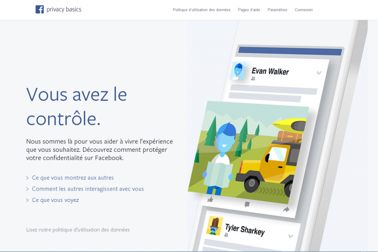 Facebook a lancé sa plateforme "Privacy Basics"