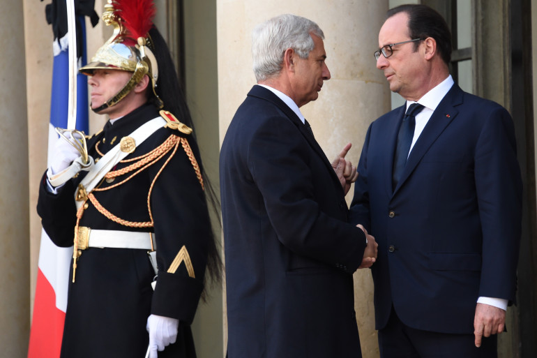 Claude Bartolone et François Hollande à l'Élysée, le 11 janvier 2015