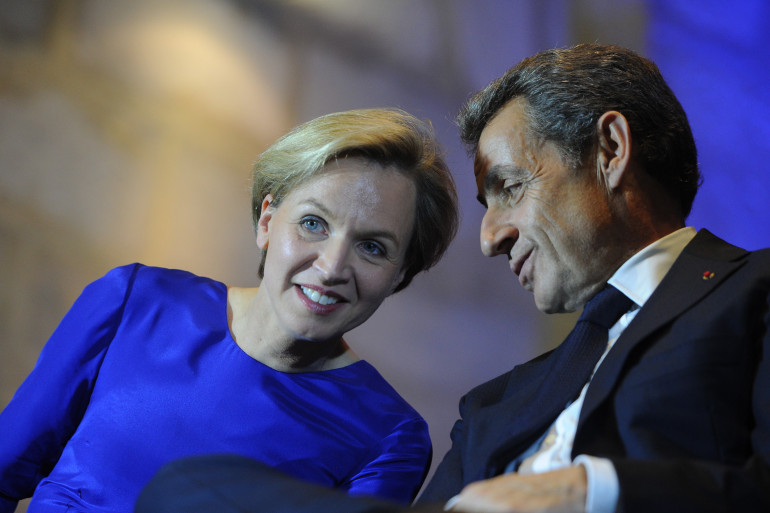 Virginie Calmels et Nicolas Sarkozy, le 8 décembre 2015