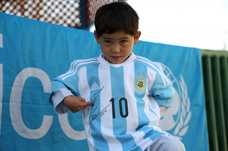 Lionel MESSI. Maillot de l'équipe nationale d'Argentine …