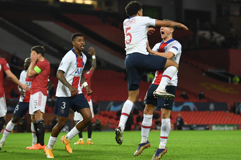 Marquinhos a redonné l'avantage au PSG, mercredi 2 décembre 2020 à Old Trafford