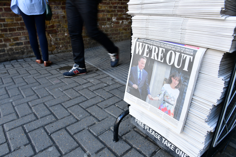 Le Royaume-Uni s'est prononcé en faveur d'un brexit, le 23 juin 2016