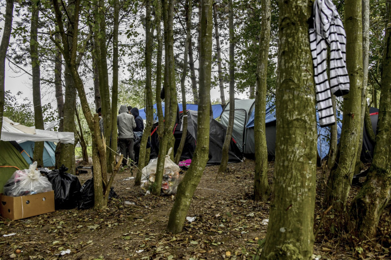Un campement de migrants à Grande-Synthe, le 28 septembre 2018 (illustration)
