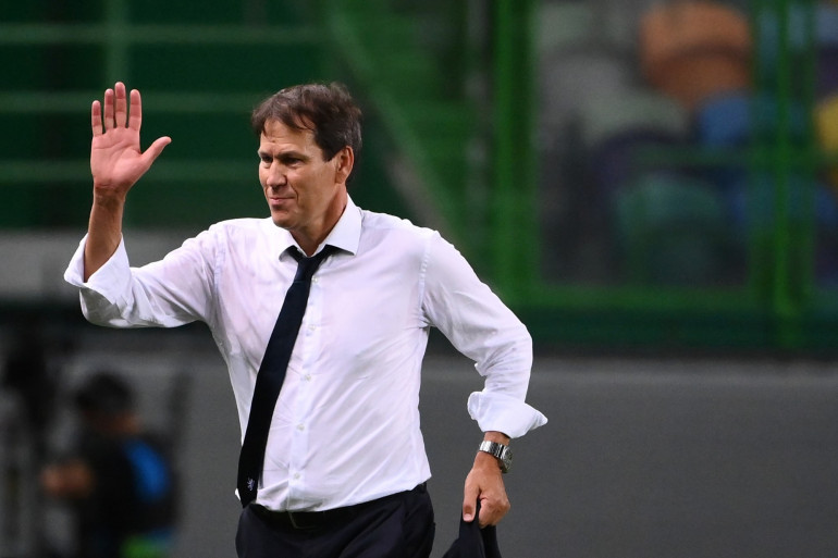 L'entraîneur de l'OL Rudi Garcia à Lisbonne le 15 août 2020