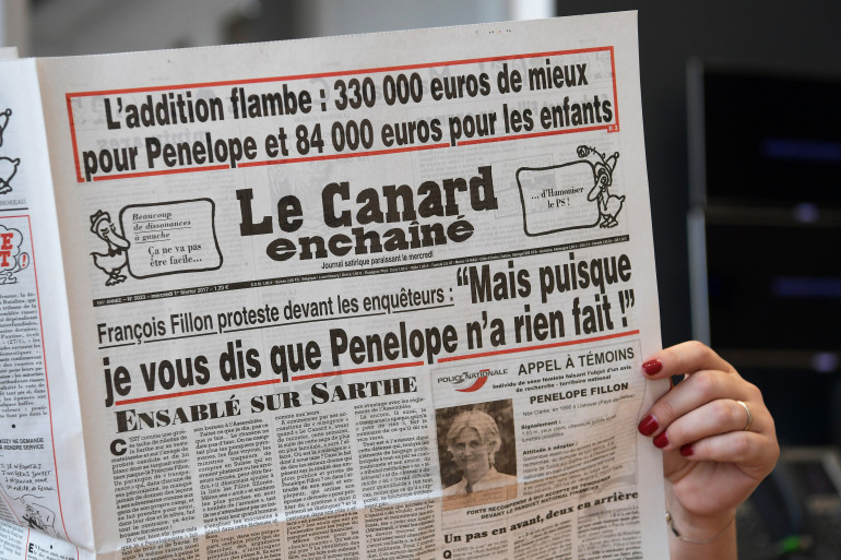 L'édition du "Canard Enchaîné" du mercredi 1er février sur l'affaire Penelope Fillon