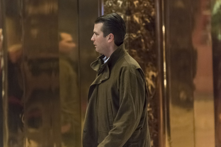 Donald Trump Jr à New York le 13 janvier 2017 (archives)