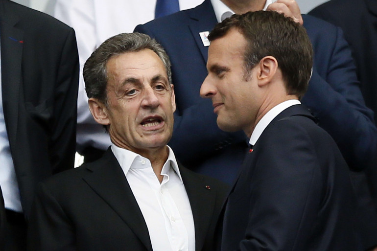 Nicolas Sarkozy et Emmanuel Macron le 27 mai au Stade de France.