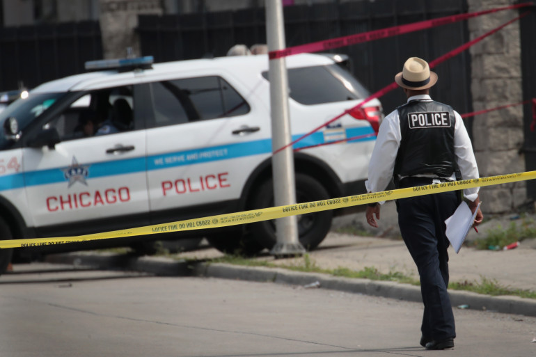 Une voiture de police à Chicago, aux États-Unis