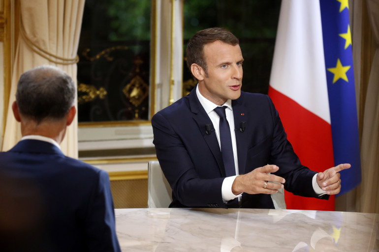 Emmanuel Macron à l'Élysée, le 15 octobre 2017